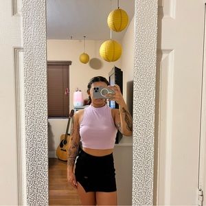 Lavender Sleeveless Crop Top